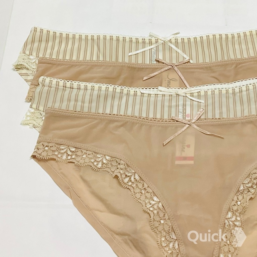 New 4 pcs Stripe Low-Rise Bikinis